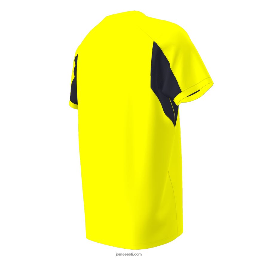 mehed särk lühikeste varrukatega DJNBH938 fluorestseeruv kollane must Joma
