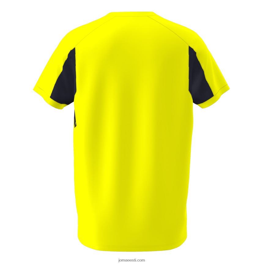mehed särk lühikeste varrukatega DJNBH938 fluorestseeruv kollane must Joma