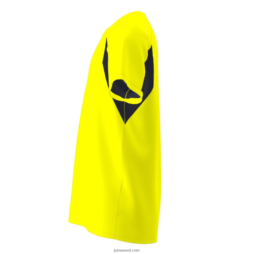 mehed särk lühikeste varrukatega DJNBH938 fluorestseeruv kollane must Joma