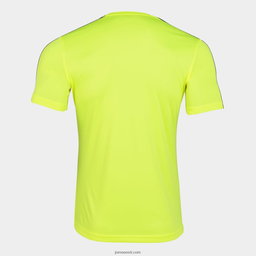 mehed särk lühikeste varrukatega akadeemia iii DJNBH1303 fluorestseeruv kollane must Joma
