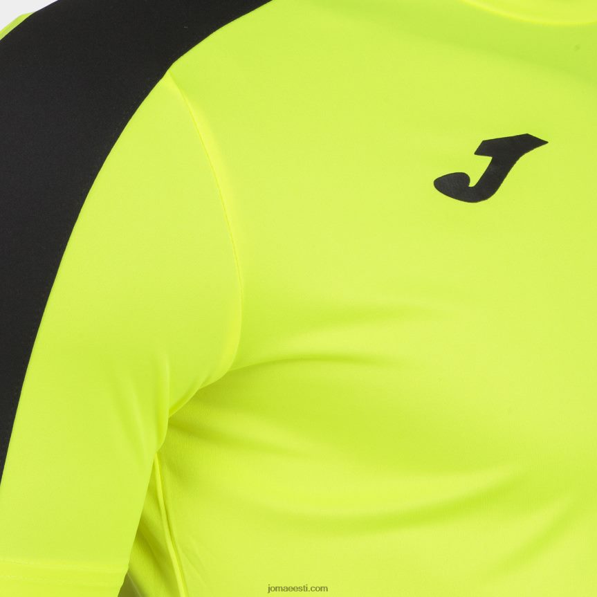 mehed särk lühikeste varrukatega akadeemia iii DJNBH1303 fluorestseeruv kollane must Joma