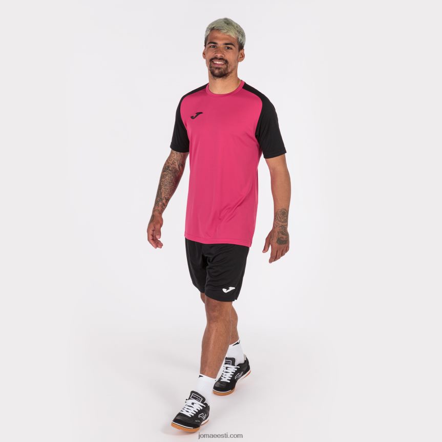 mehed särk lühikeste varrukatega akadeemia iv DJNBH4251 fuksia must Joma