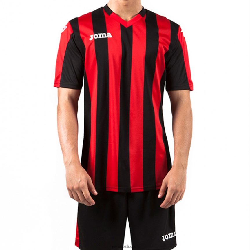 mehed särk lühikeste varrukatega copa DJNBH2963 punane must Joma