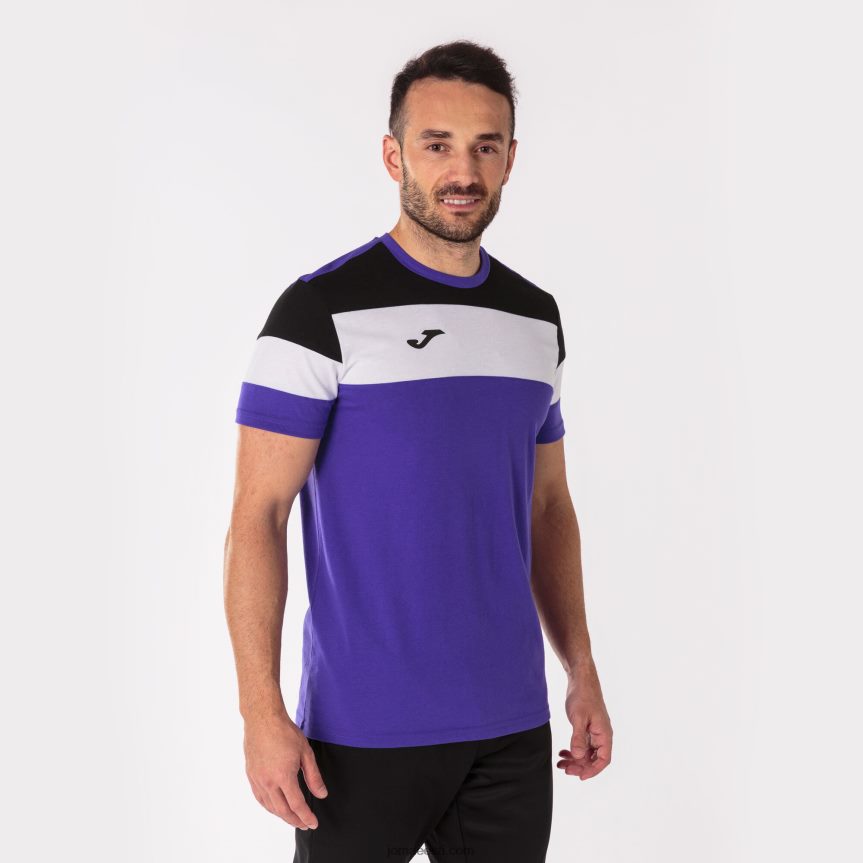 mehed särk lühikeste varrukatega crew iv DJNBH2843 lilla must Joma