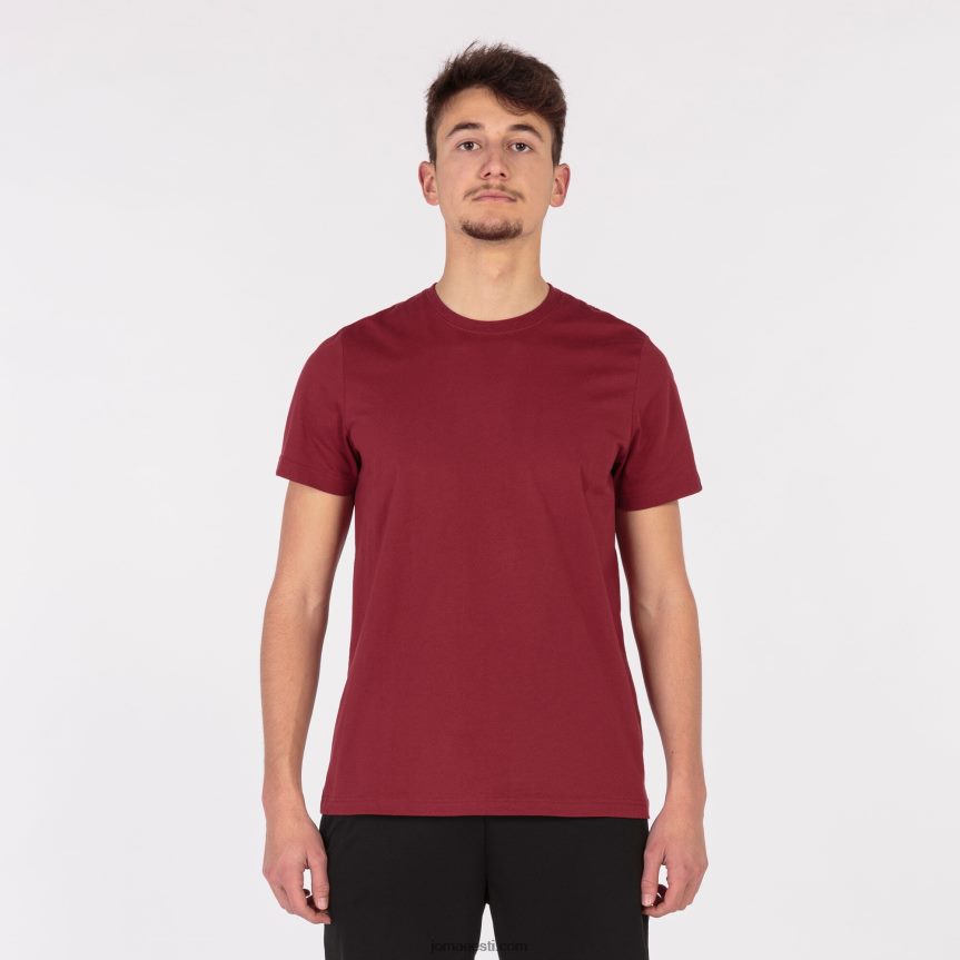 mehed särk lühikeste varrukatega desert DJNBH941 Burgundia Joma