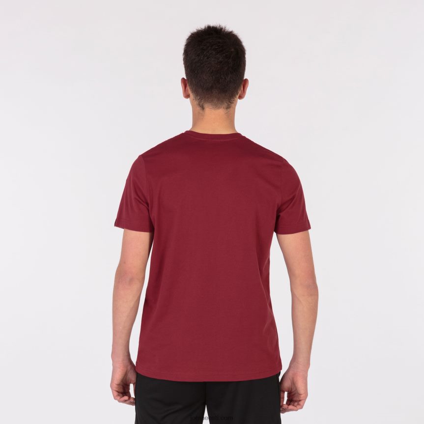 mehed särk lühikeste varrukatega desert DJNBH941 Burgundia Joma
