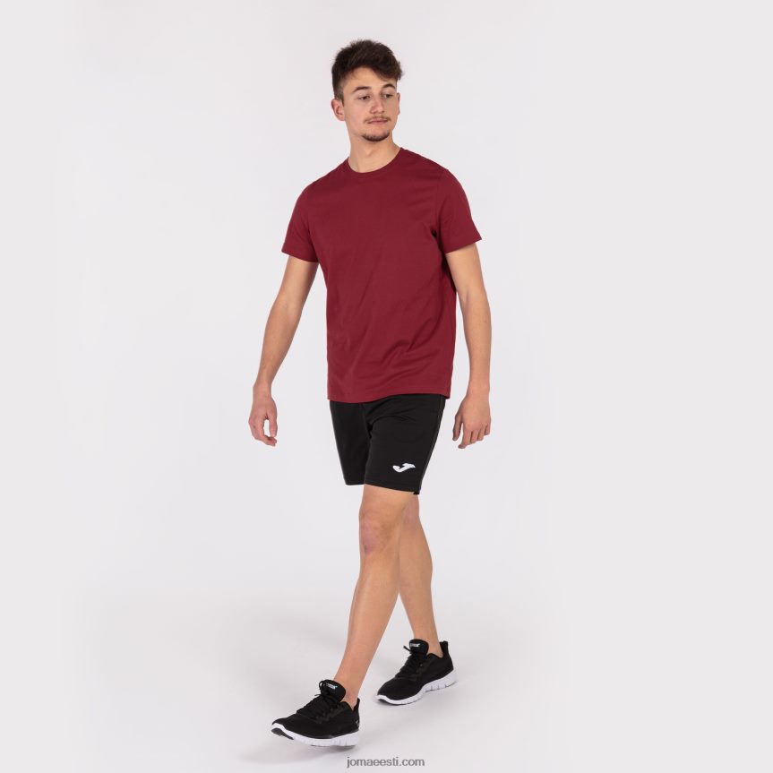 mehed särk lühikeste varrukatega desert DJNBH941 Burgundia Joma