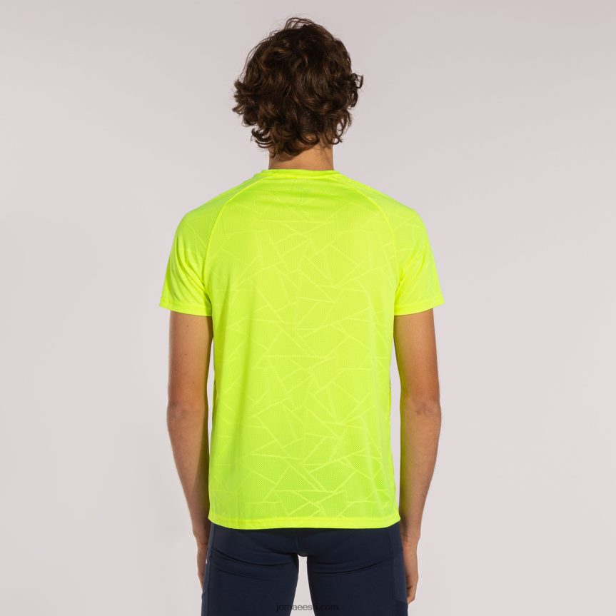 mehed särk lühikeste varrukatega eliit ix DJNBH4328 fluorestseeruv kollane Joma