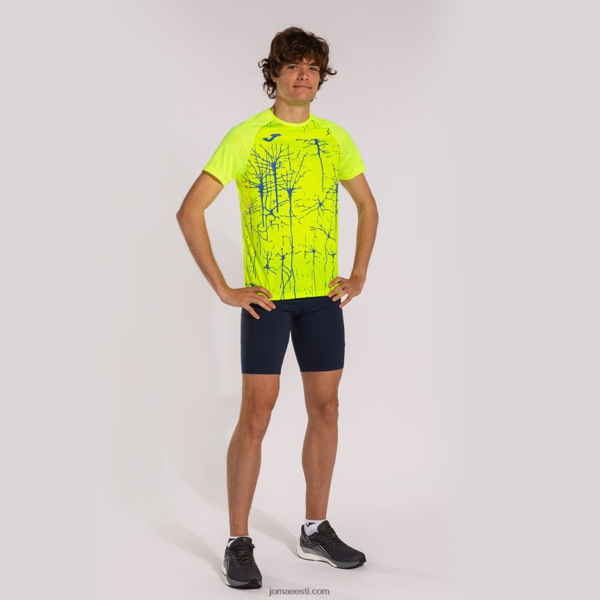 mehed särk lühikeste varrukatega eliit ix DJNBH4328 fluorestseeruv kollane Joma