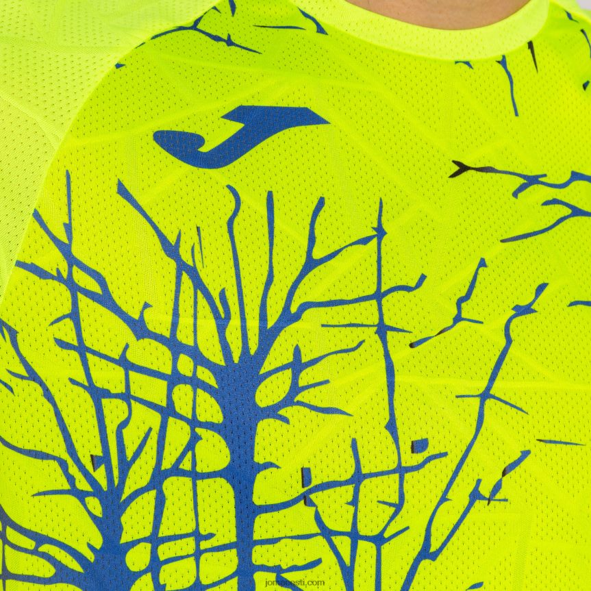 mehed särk lühikeste varrukatega eliit ix DJNBH4328 fluorestseeruv kollane Joma