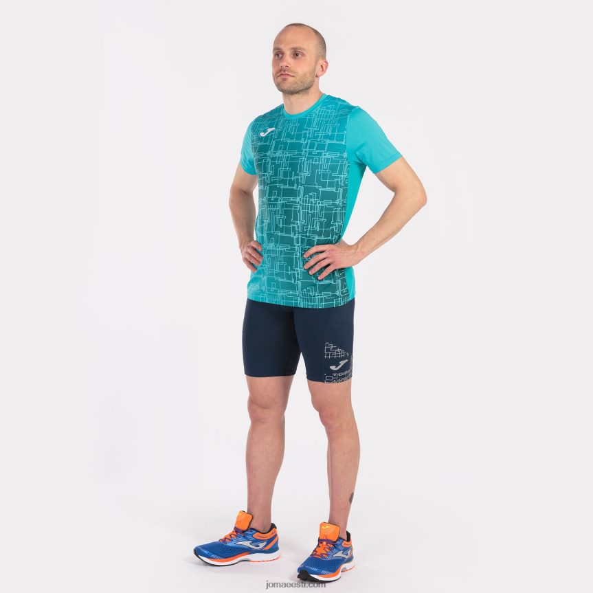 mehed särk lühikeste varrukatega eliit viii DJNBH449 türkiissinine Joma