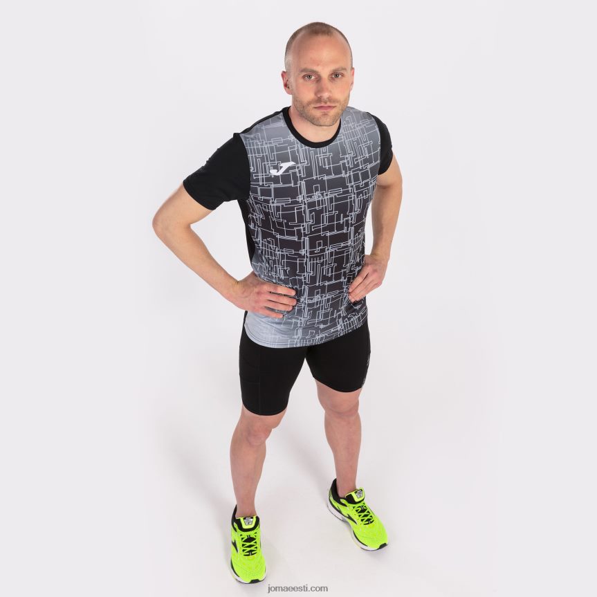 mehed särk lühikeste varrukatega eliit viii DJNBH985 must Joma