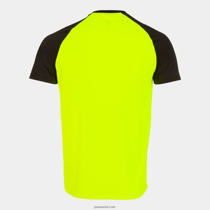 mehed särk lühikeste varrukatega eliit x DJNBH896 fluorestseeruv kollane must Joma
