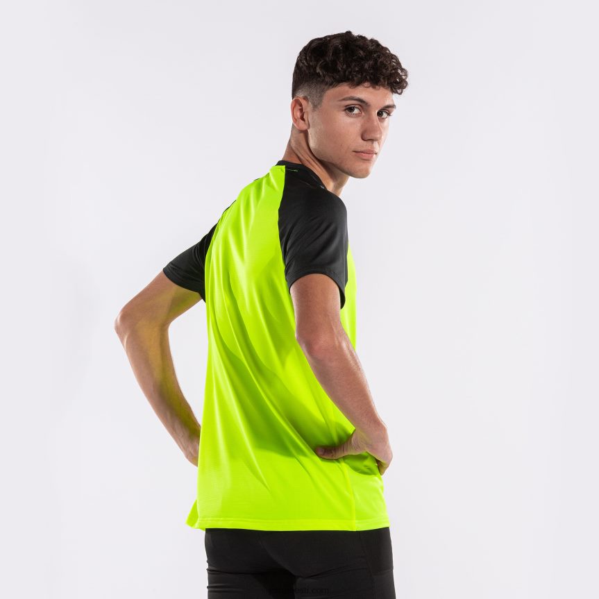 mehed särk lühikeste varrukatega eliit x DJNBH896 fluorestseeruv kollane must Joma