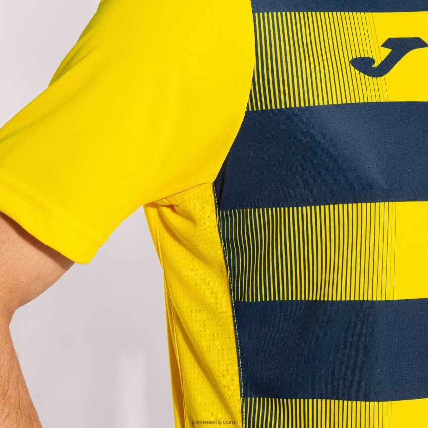 mehed särk lühikeste varrukatega europa v DJNBH721 kollane meresinine Joma