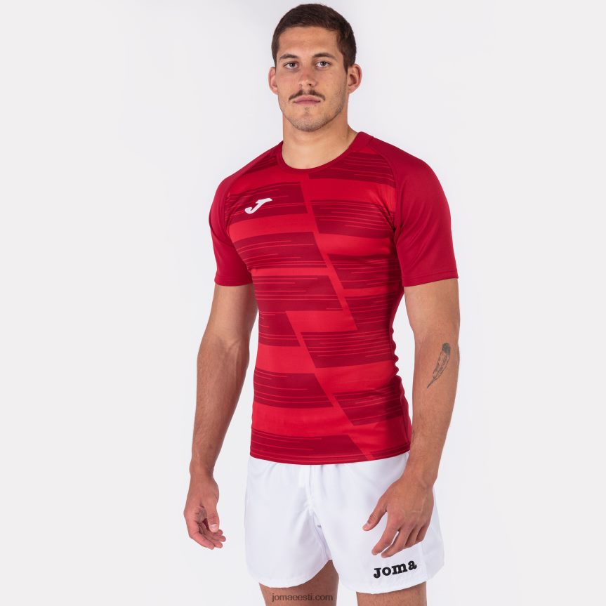 mehed särk lühikeste varrukatega haka DJNBH923 punane Joma