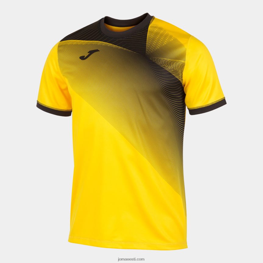 mehed särk lühikeste varrukatega hispa ii DJNBH4395 kollane must Joma