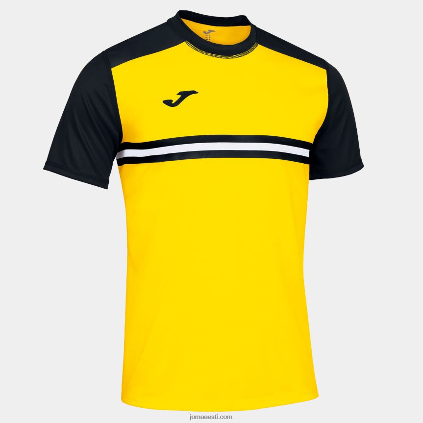 mehed särk lühikeste varrukatega hispa iv DJNBH3155 kollane must Joma