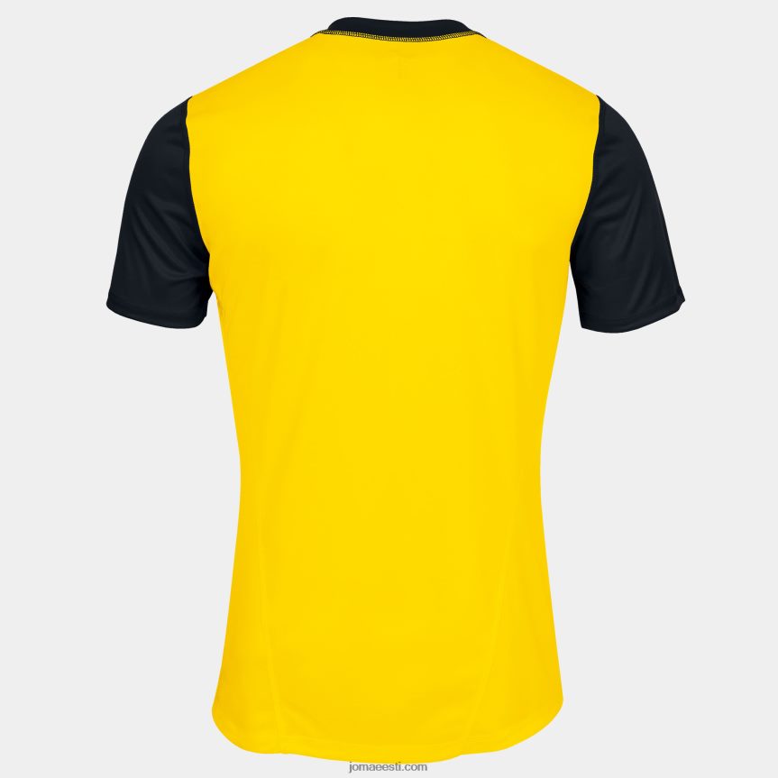 mehed särk lühikeste varrukatega hispa iv DJNBH3155 kollane must Joma