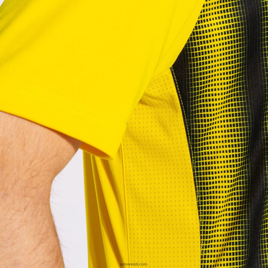mehed särk lühikeste varrukatega inter ii DJNBH4648 kollane must Joma