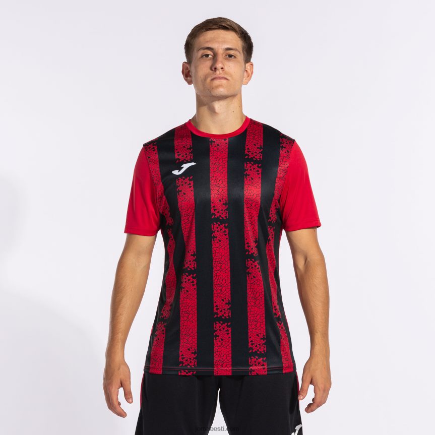 mehed särk lühikeste varrukatega inter iii DJNBH1096 punane must Joma