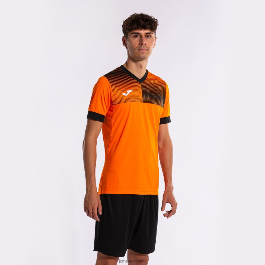 mehed särk lühikeste varrukatega öko supernova DJNBH181 oranž must Joma