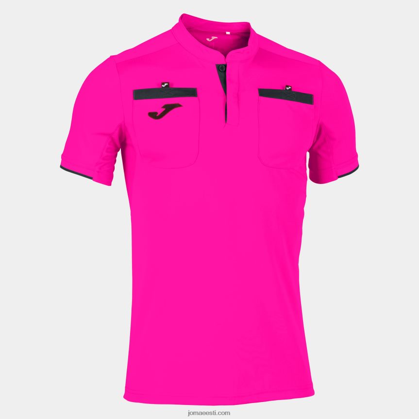 mehed särk lühikeste varrukatega kohtunik DJNBH555 fluorestseeruv roosa Joma