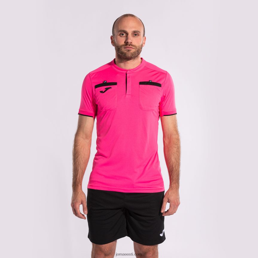 mehed särk lühikeste varrukatega kohtunik DJNBH555 fluorestseeruv roosa Joma