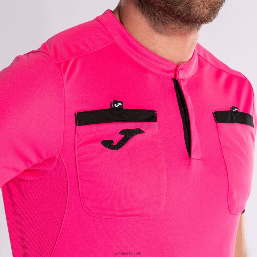mehed särk lühikeste varrukatega kohtunik DJNBH555 fluorestseeruv roosa Joma