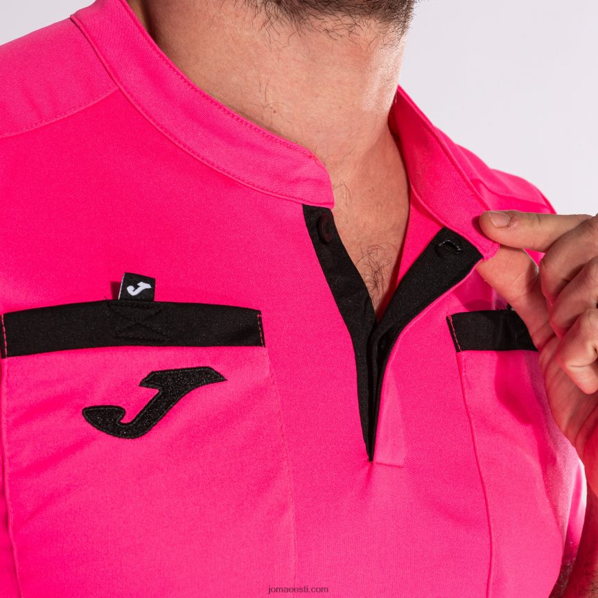 mehed särk lühikeste varrukatega kohtunik DJNBH555 fluorestseeruv roosa Joma