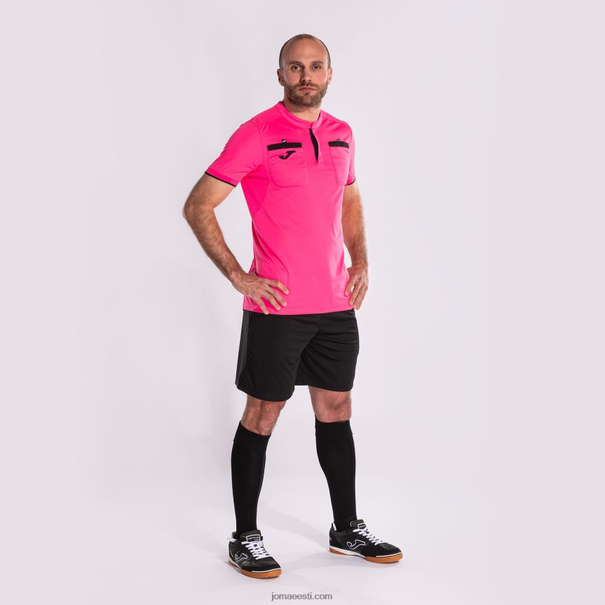 mehed särk lühikeste varrukatega kohtunik DJNBH555 fluorestseeruv roosa Joma