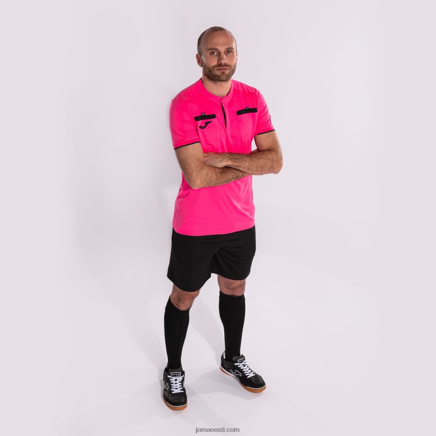 mehed särk lühikeste varrukatega kohtunik DJNBH555 fluorestseeruv roosa Joma