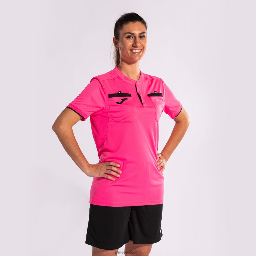 mehed särk lühikeste varrukatega kohtunik DJNBH555 fluorestseeruv roosa Joma