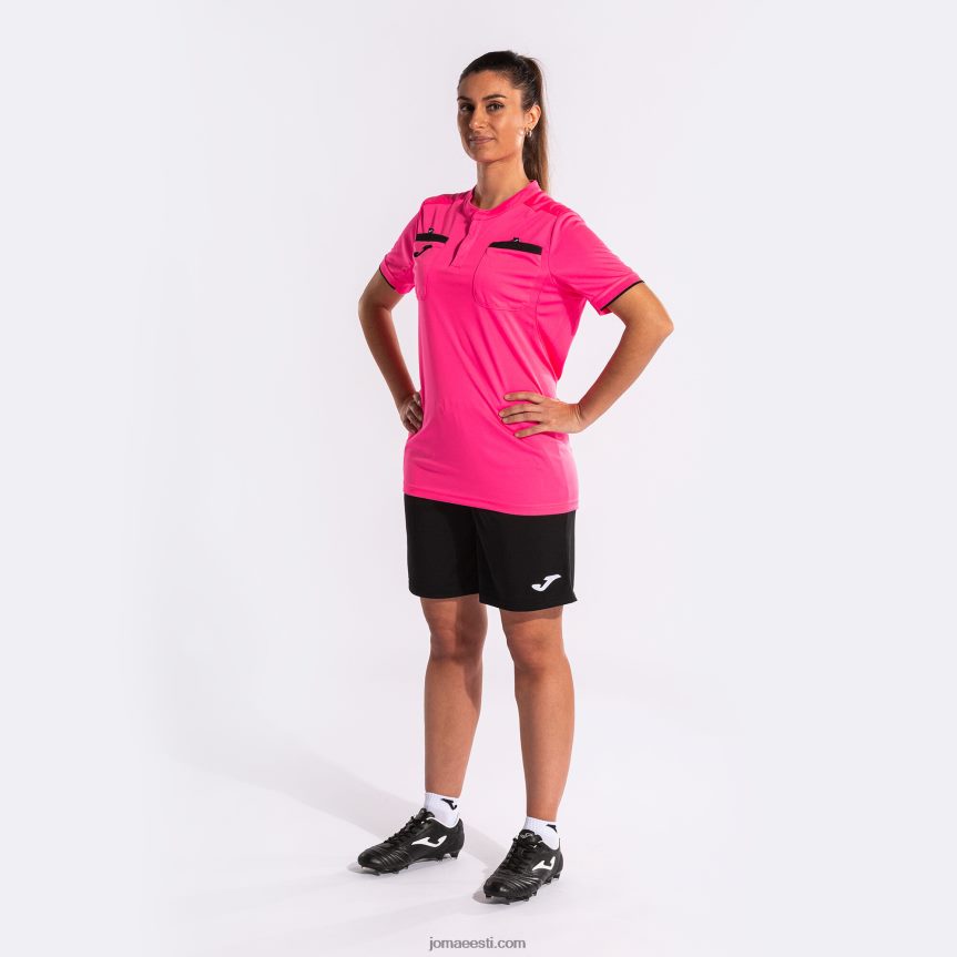 mehed särk lühikeste varrukatega kohtunik DJNBH555 fluorestseeruv roosa Joma