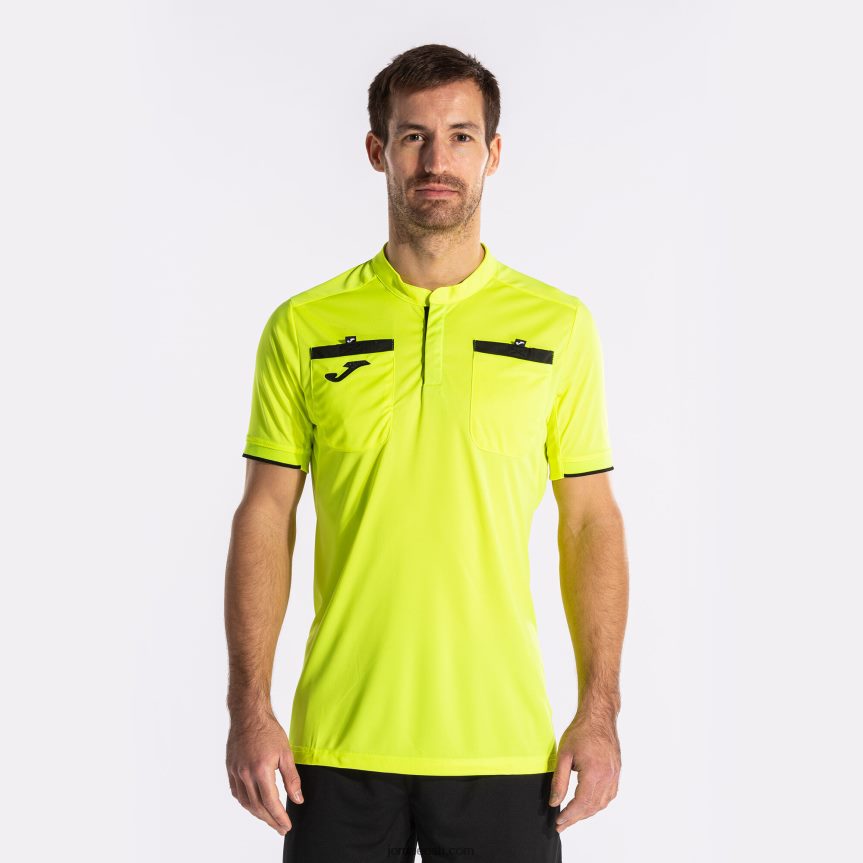 mehed särk lühikeste varrukatega kohtunik DJNBH97 fluorestseeruv kollane Joma