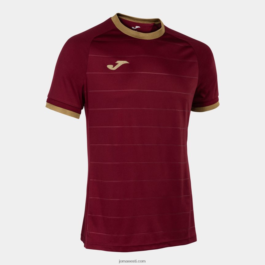 mehed särk lühikeste varrukatega kuldne v DJNBH1136 Burgundia Joma