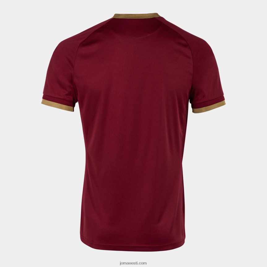 mehed särk lühikeste varrukatega kuldne v DJNBH1136 Burgundia Joma