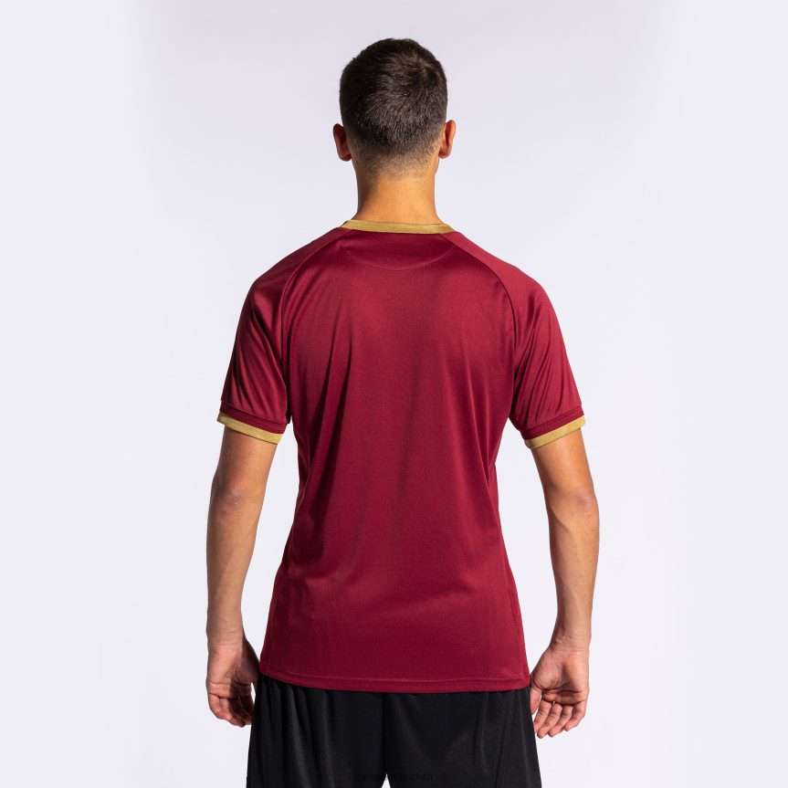 mehed särk lühikeste varrukatega kuldne v DJNBH1136 Burgundia Joma