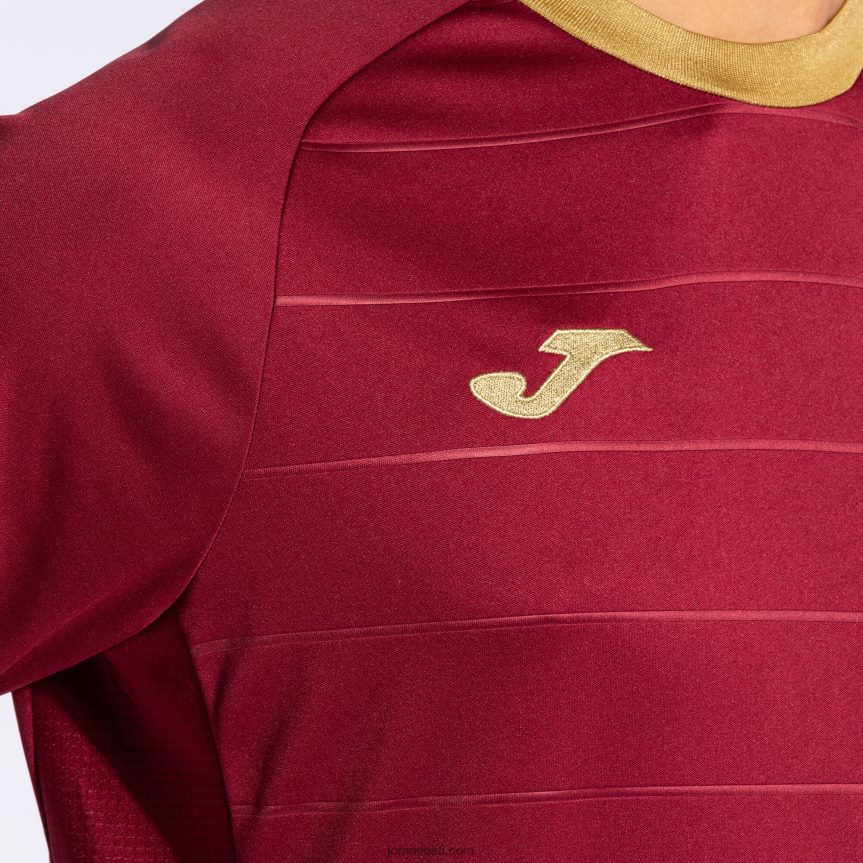 mehed särk lühikeste varrukatega kuldne v DJNBH1136 Burgundia Joma
