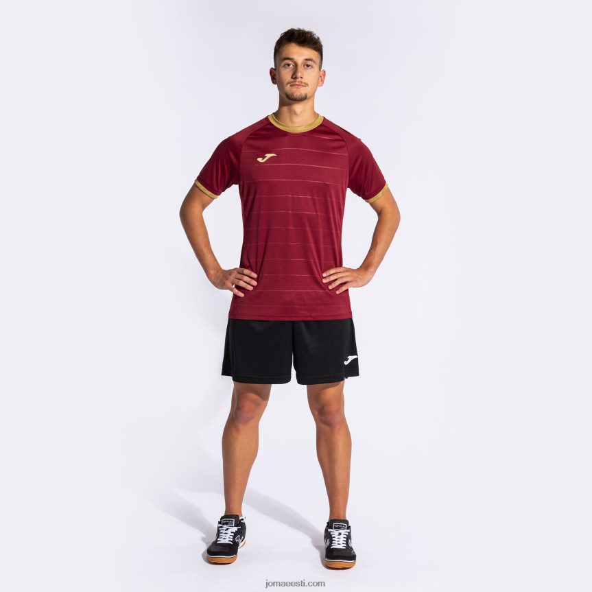 mehed särk lühikeste varrukatega kuldne v DJNBH1136 Burgundia Joma