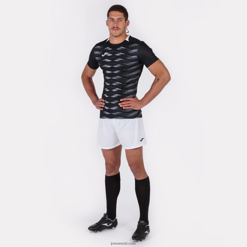 mehed särk lühikeste varrukatega myskin ii DJNBH2942 must Joma