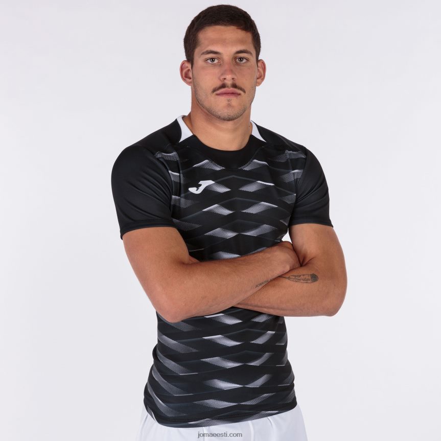 mehed särk lühikeste varrukatega myskin ii DJNBH2942 must Joma