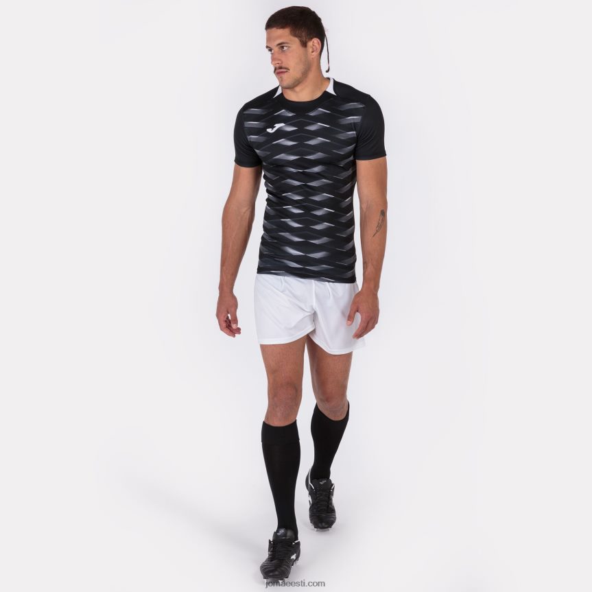 mehed särk lühikeste varrukatega myskin ii DJNBH2942 must Joma