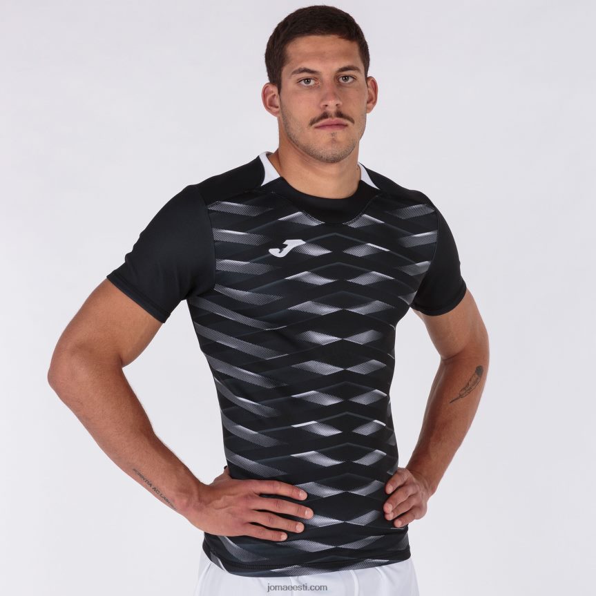 mehed särk lühikeste varrukatega myskin ii DJNBH2942 must Joma