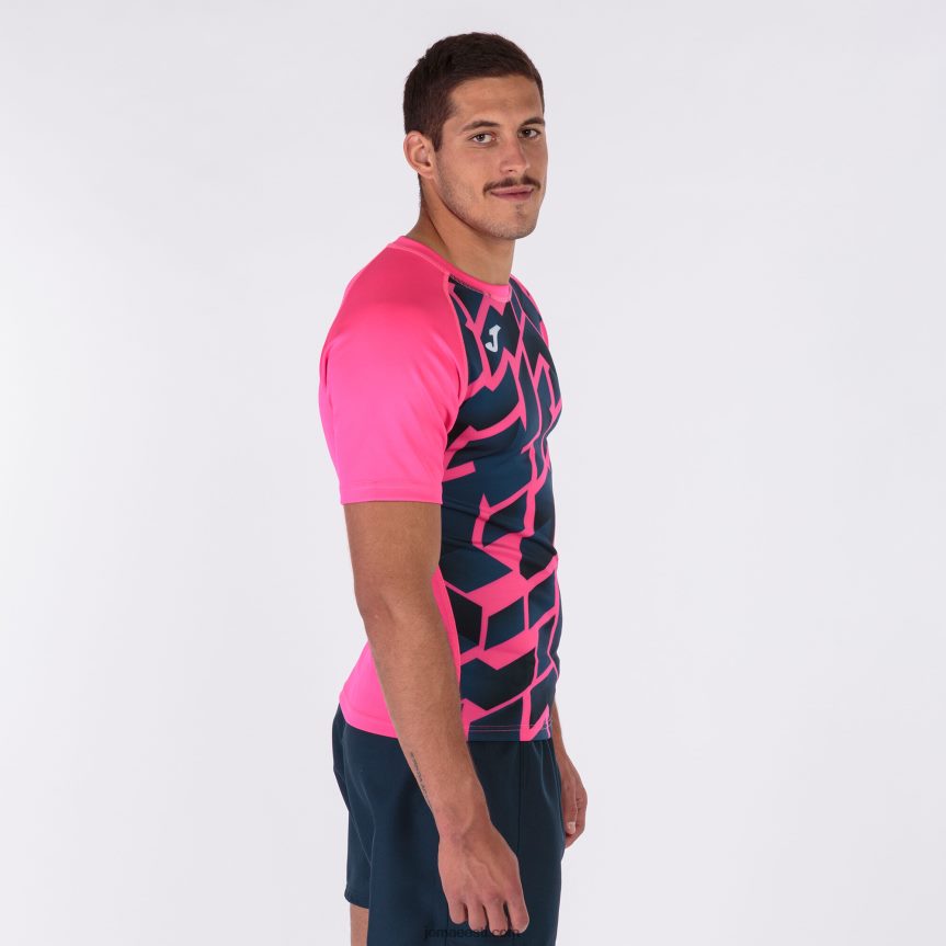 mehed särk lühikeste varrukatega myskin iii DJNBH3553 fluorestseeruv roosa tumesinine Joma