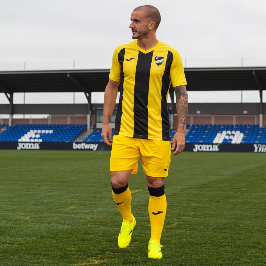 mehed särk lühikeste varrukatega pisa ii DJNBH3574 kollane must Joma