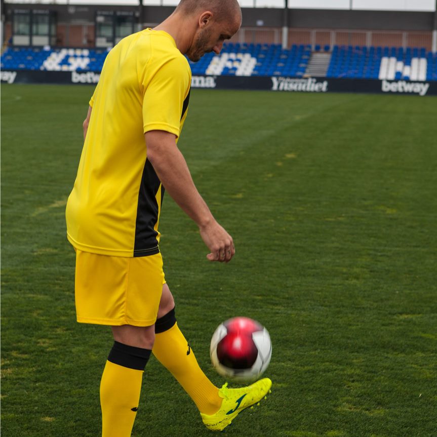 mehed särk lühikeste varrukatega pisa ii DJNBH3574 kollane must Joma