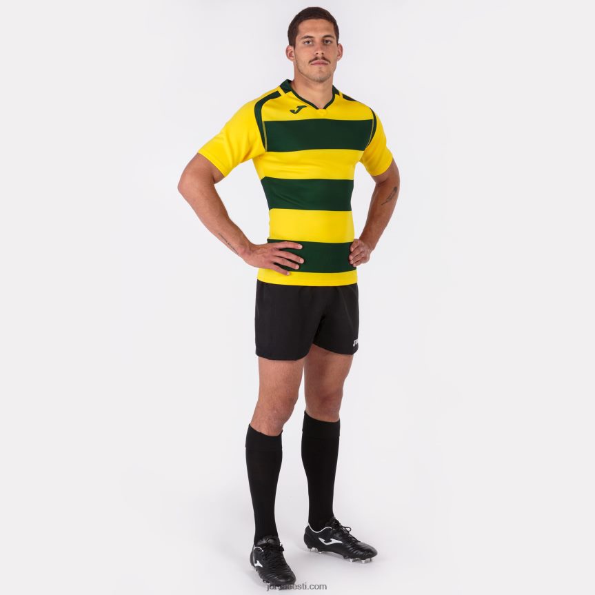 mehed särk lühikeste varrukatega prorugby ii DJNBH4699 roheline kollane Joma