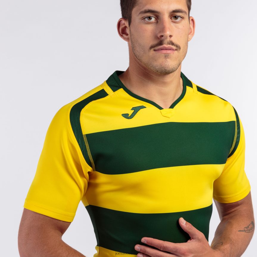 mehed särk lühikeste varrukatega prorugby ii DJNBH4699 roheline kollane Joma
