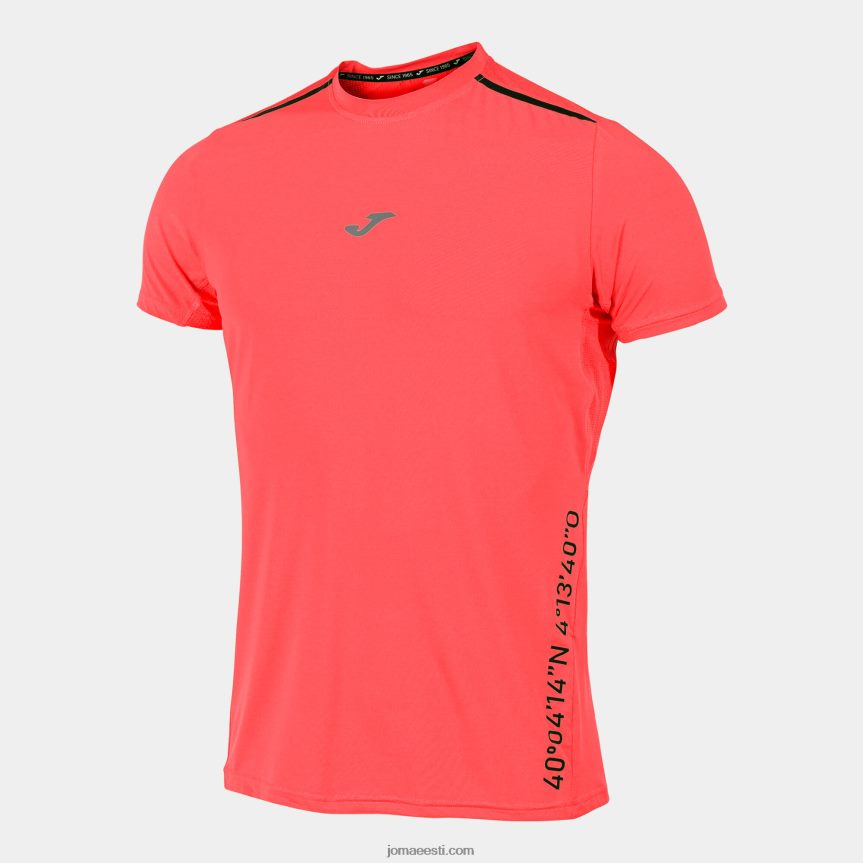 mehed särk lühikeste varrukatega r-city DJNBH2873 fluorestseeruv korall Joma